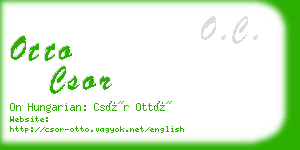 otto csor business card